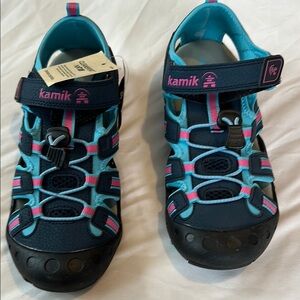 Kamik Kids' Blue and Pink Outdoor Sandals